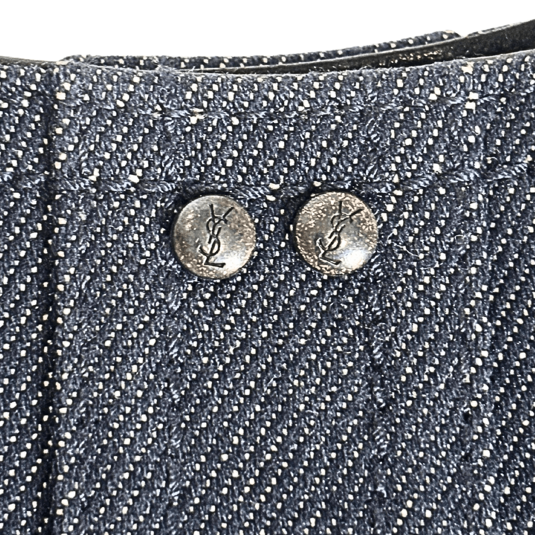 Saint Laurent Blue Denim Mombasa Shoulder Bag