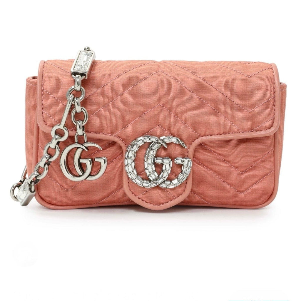 Gucci Mini Crystal Moire Marmont Belt Bag