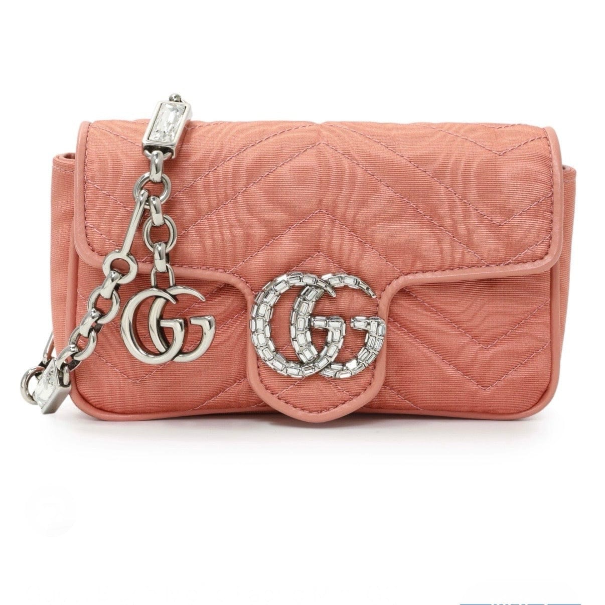 Gucci Mini Crystal Moire Marmont Belt Bag