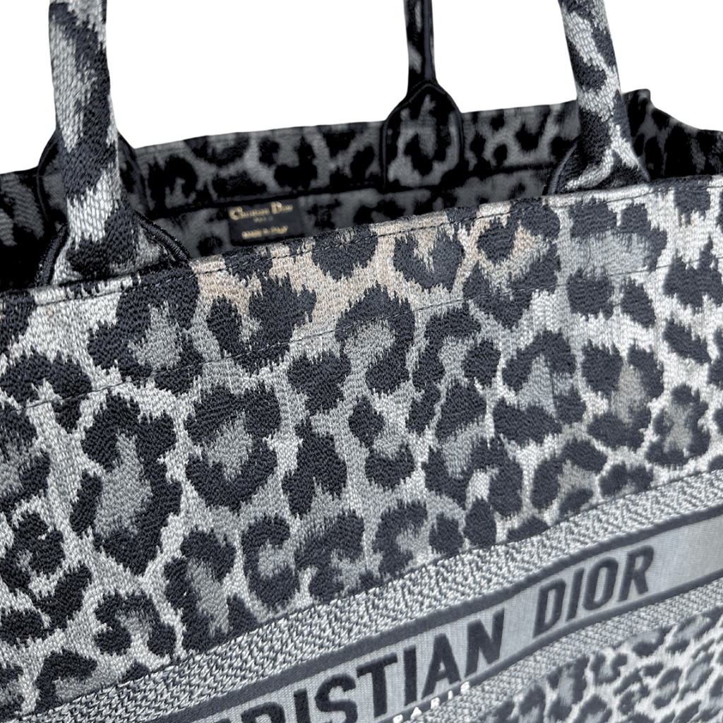 Christian Dior Large Mizza Leopard Print Book Tote