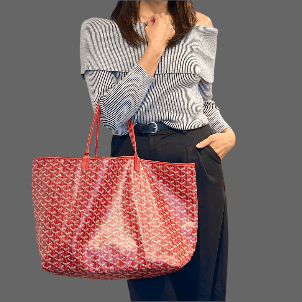 Goyard Red Goyardine Saint Louis GM Tote