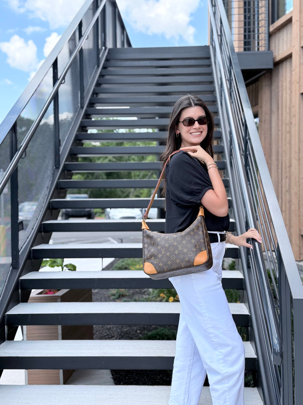 Louis Vuitton Monogram Boulogne Hobo Bag