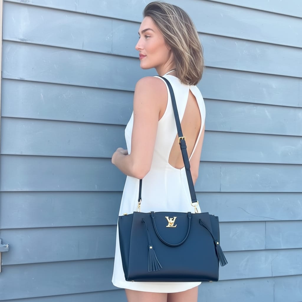 Louis Vuitton Black Leather LockMeTo Bag