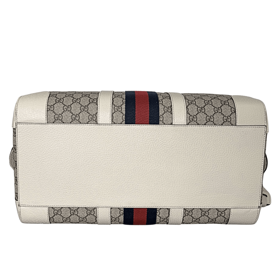 Gucci GG Supreme White Savoy Duffel