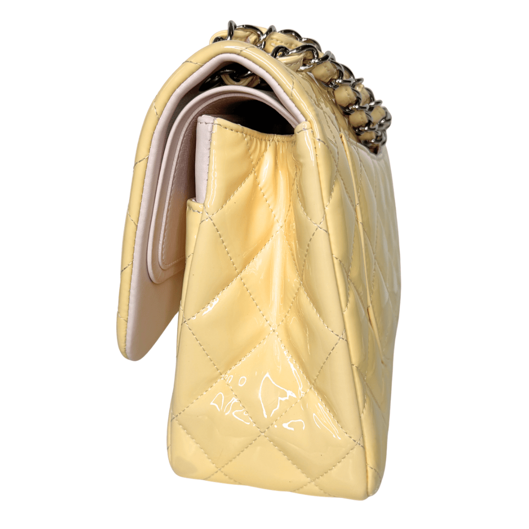 Chanel Patent Quilted Jumbo Double Flap