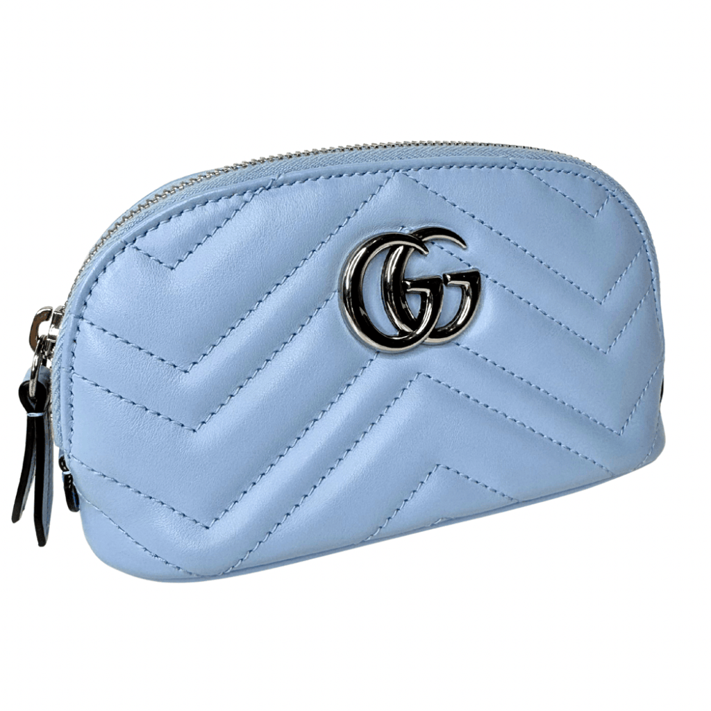 Gucci Marmont Chevron Zip Pouch