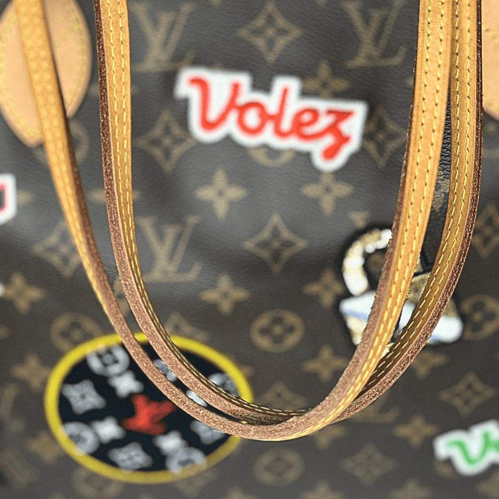 Louis Vuitton Monogram Neverfull MM Patches Tote w/ Pouch