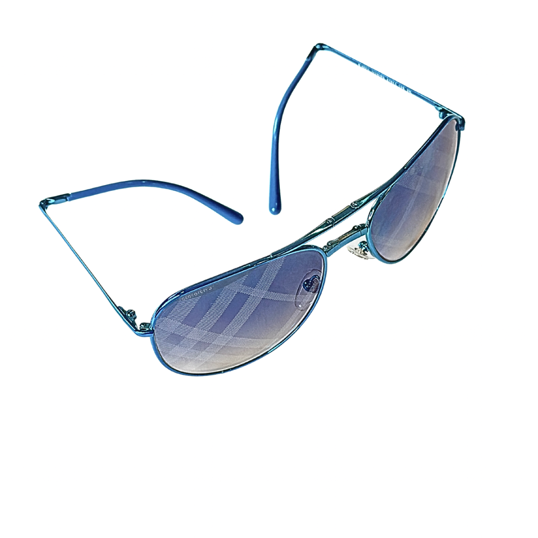 Burberry Folding Aviator Check Sunglasses