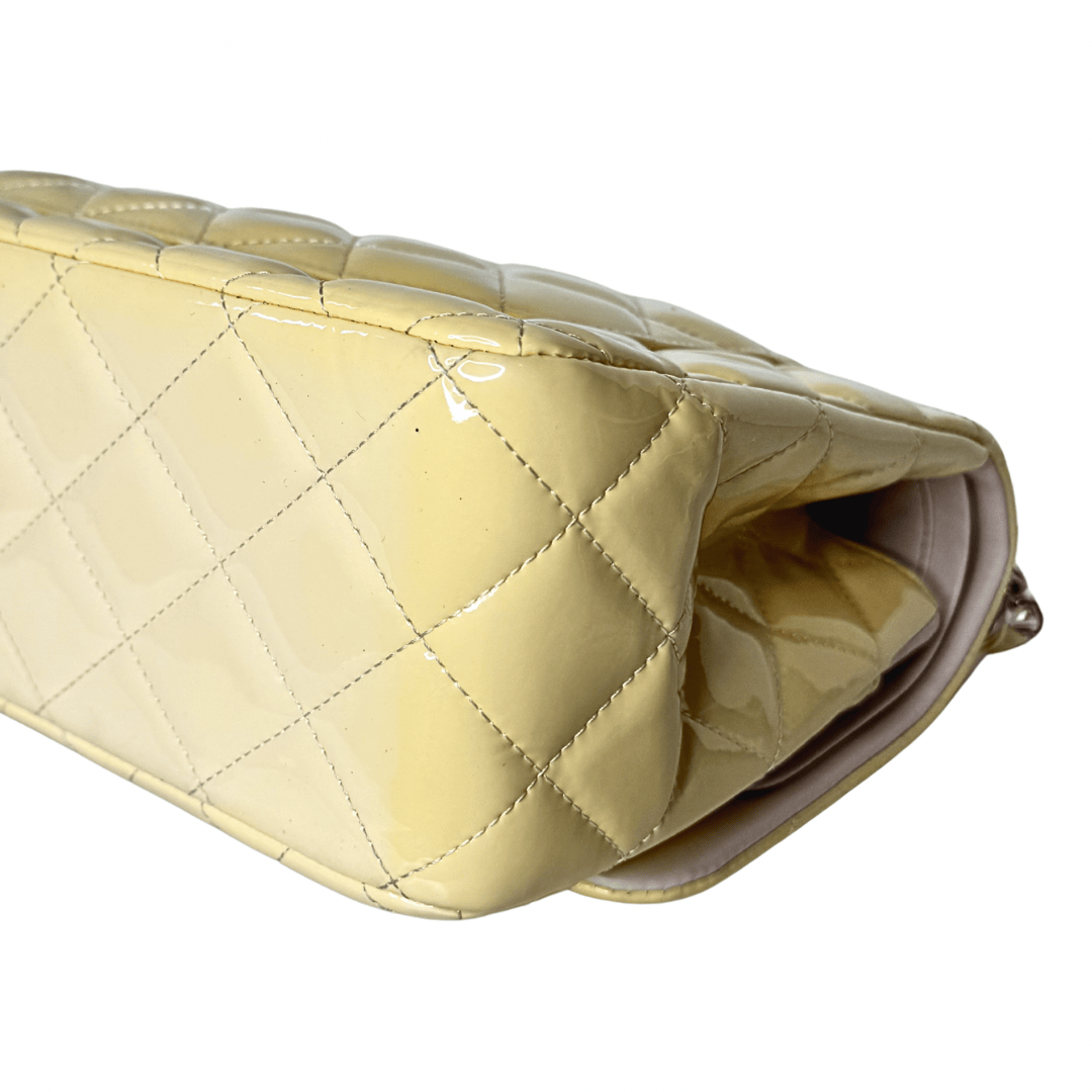 Chanel Patent Quilted Jumbo Double Flap