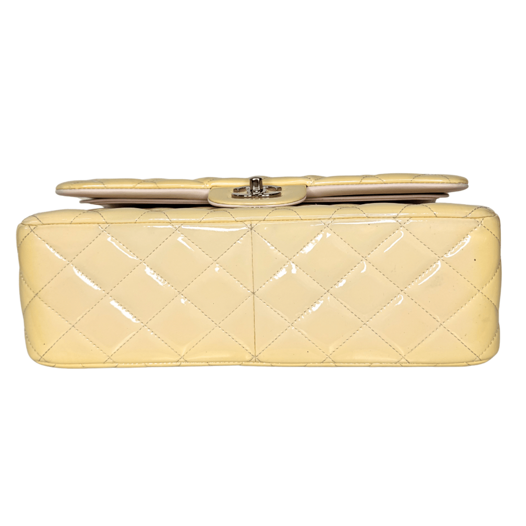 Chanel Patent Quilted Jumbo Double Flap