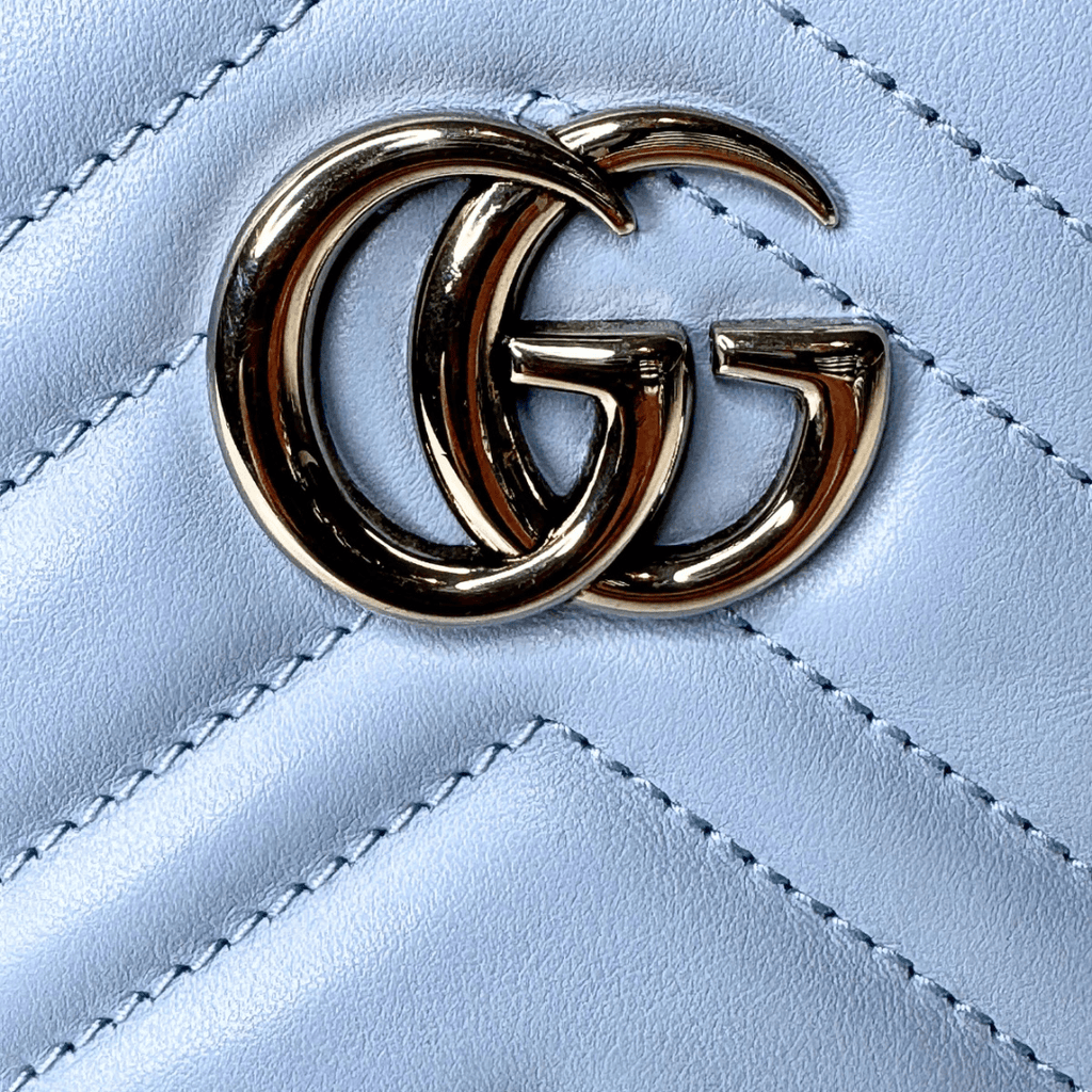 Gucci Marmont Chevron Zip Pouch