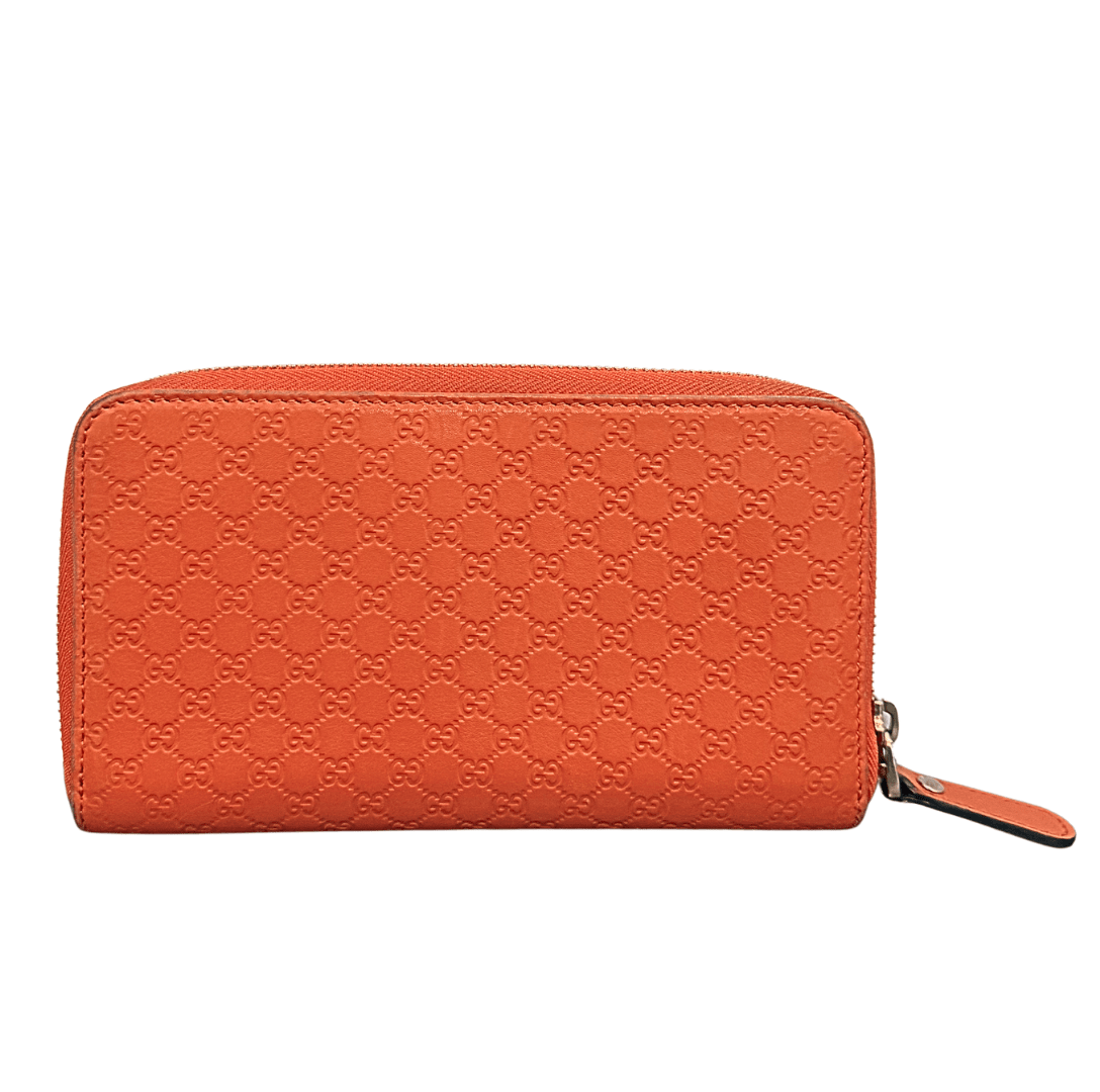 Gucci Micro GG Leather Continental Zip Wallet