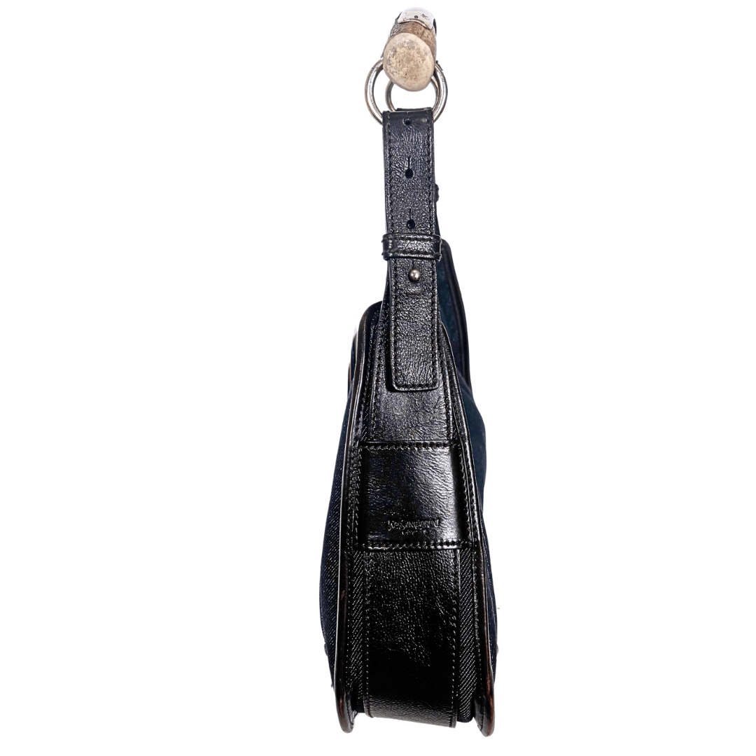 Saint Laurent Blue Denim Mombasa Shoulder Bag