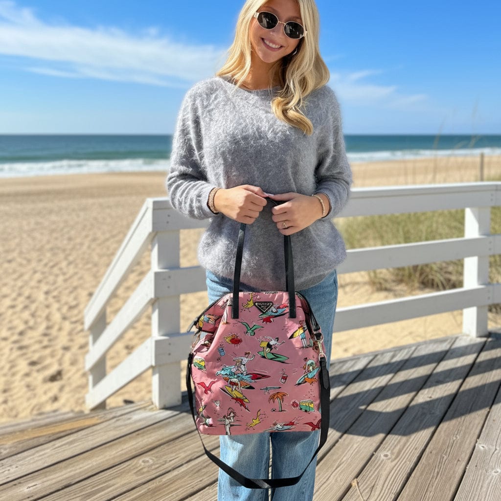Prada Stampato Tessuto Surf Print Tote
