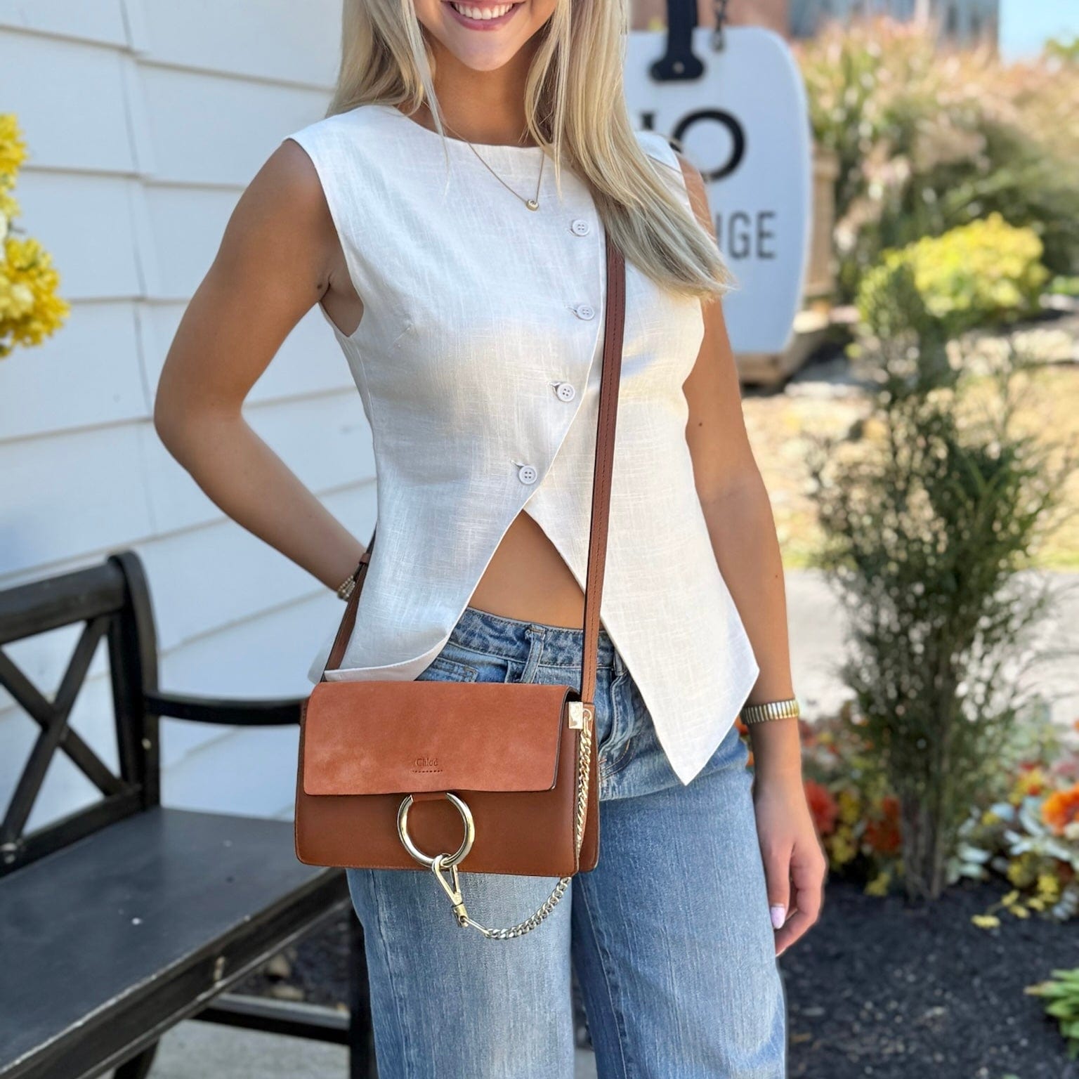 Chloe Suede Faye Crossbody