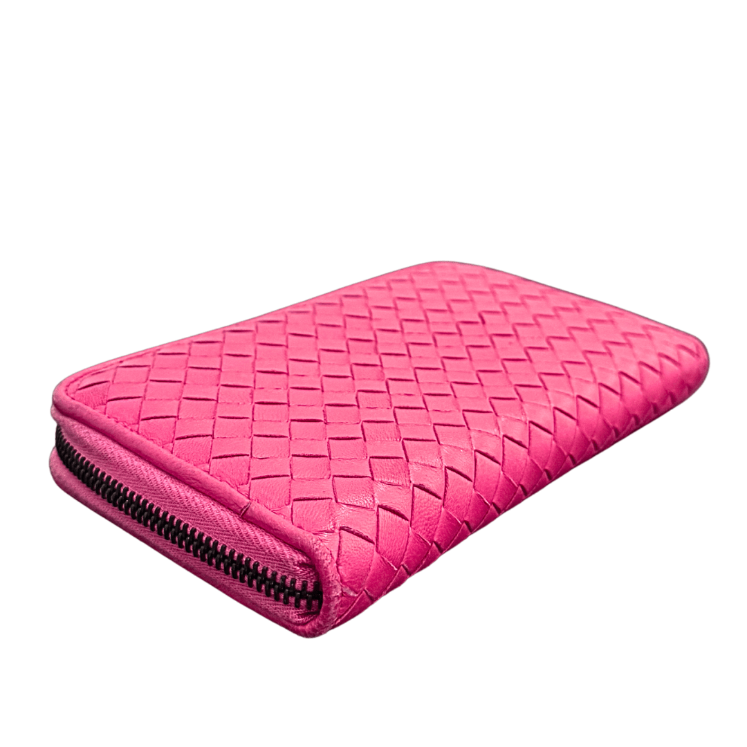 Bottega Veneta Intrecciato Zip Around Wallet