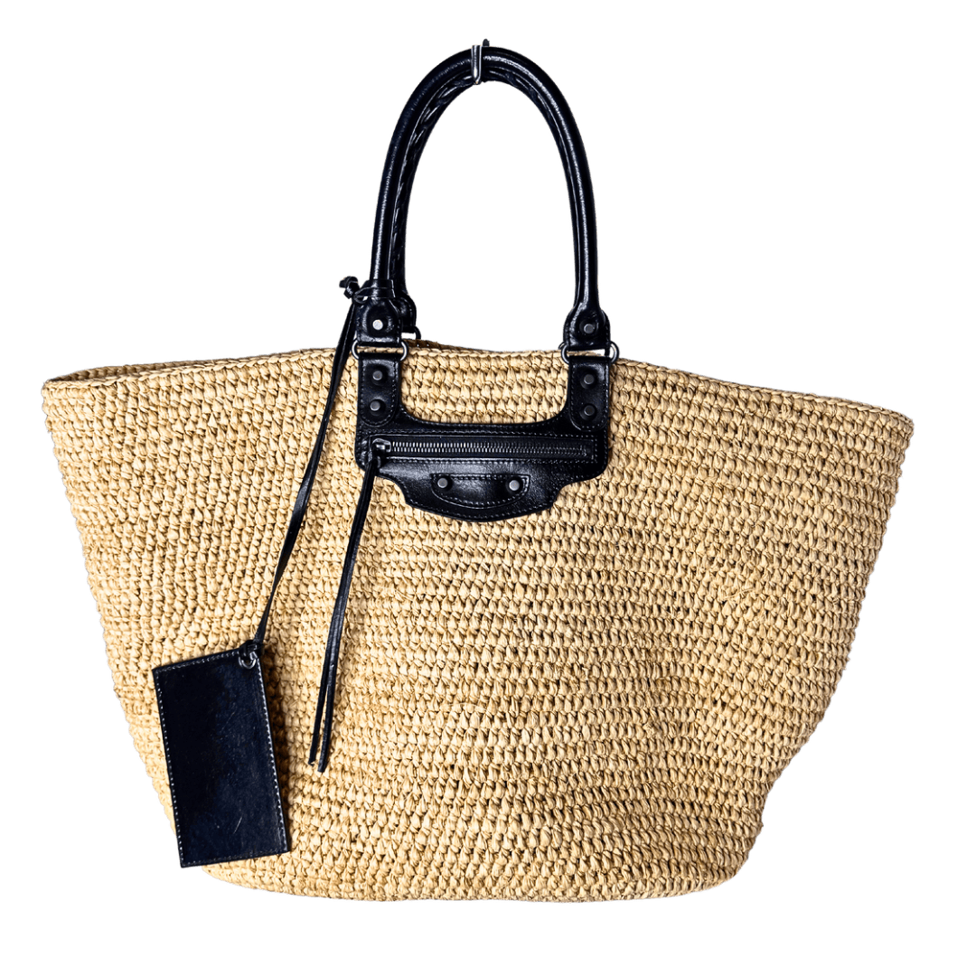 Balenciaga Raffia Panier Tote