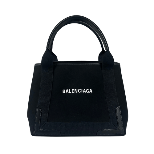 Balenciaga Cabas Canvas Logo Tote with Pouch