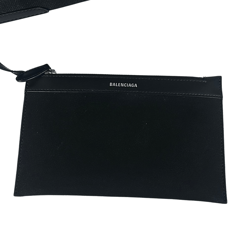 Balenciaga Cabas Canvas Logo Tote with Pouch