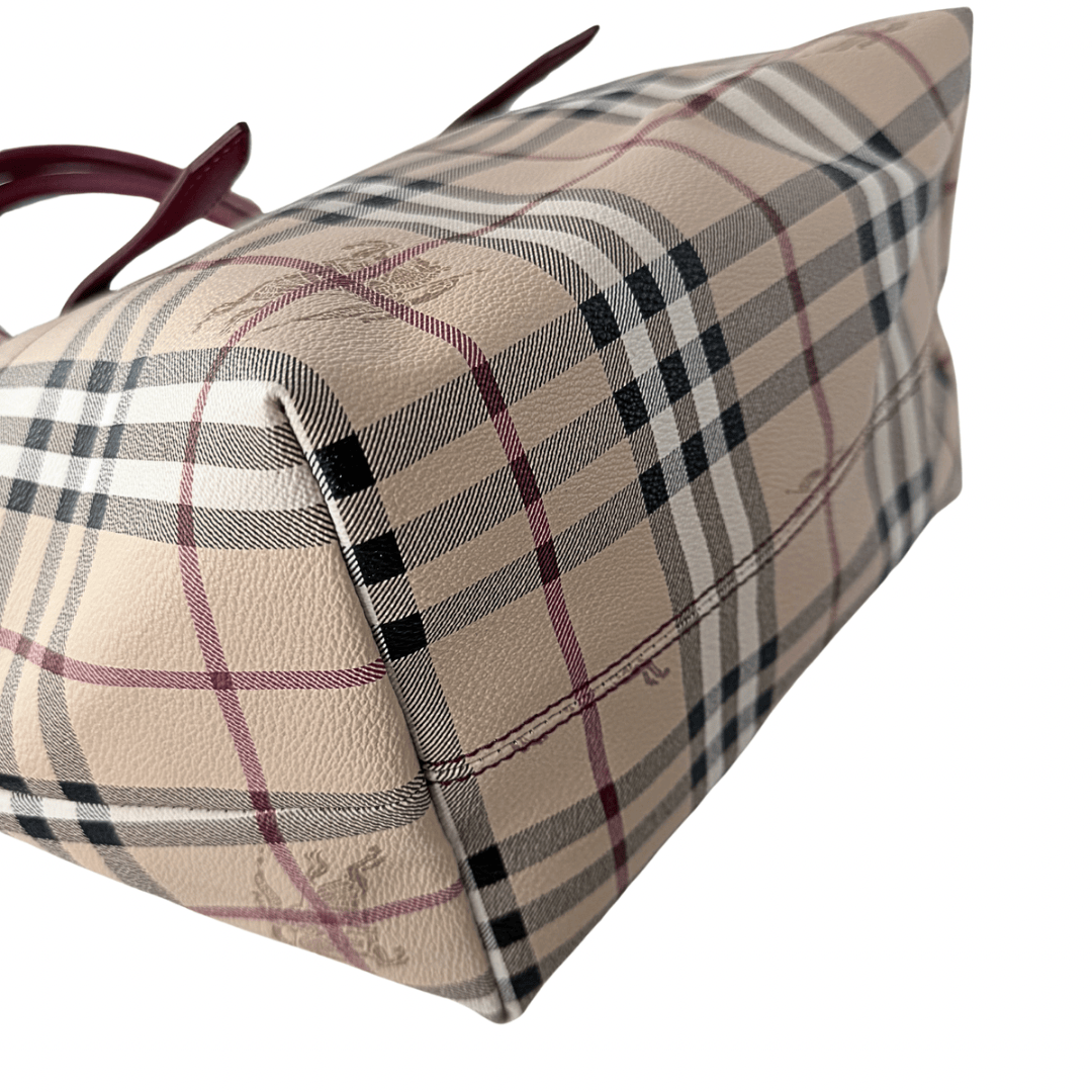 Burberry Red Haymarket Check Salisbury Tote