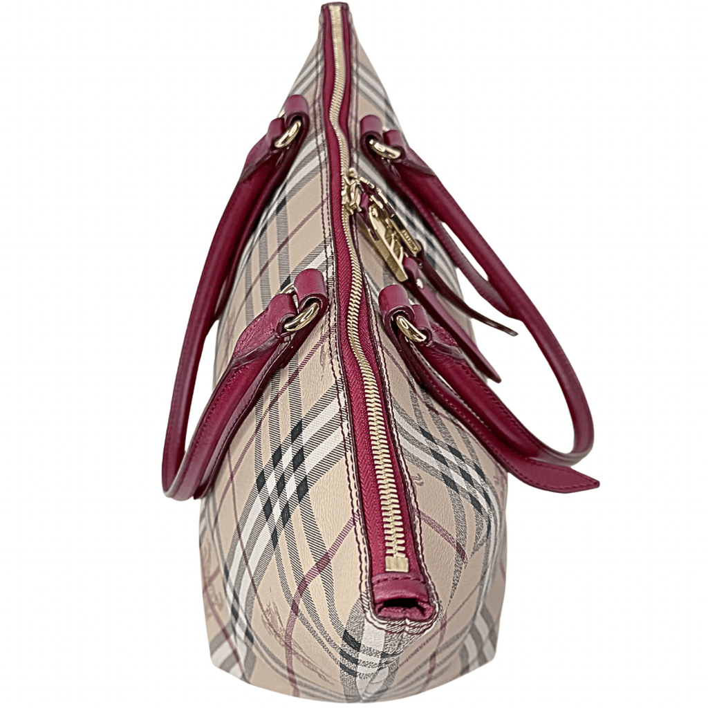 Burberry Red Haymarket Check Salisbury Tote