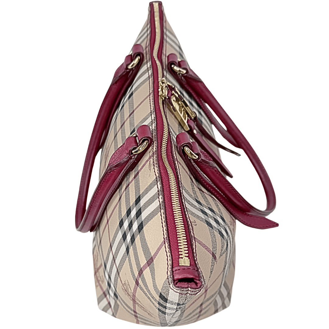 Burberry Red Haymarket Check Salisbury Tote
