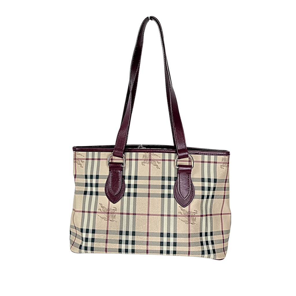 Burberry Red Haymarket Regent Tote