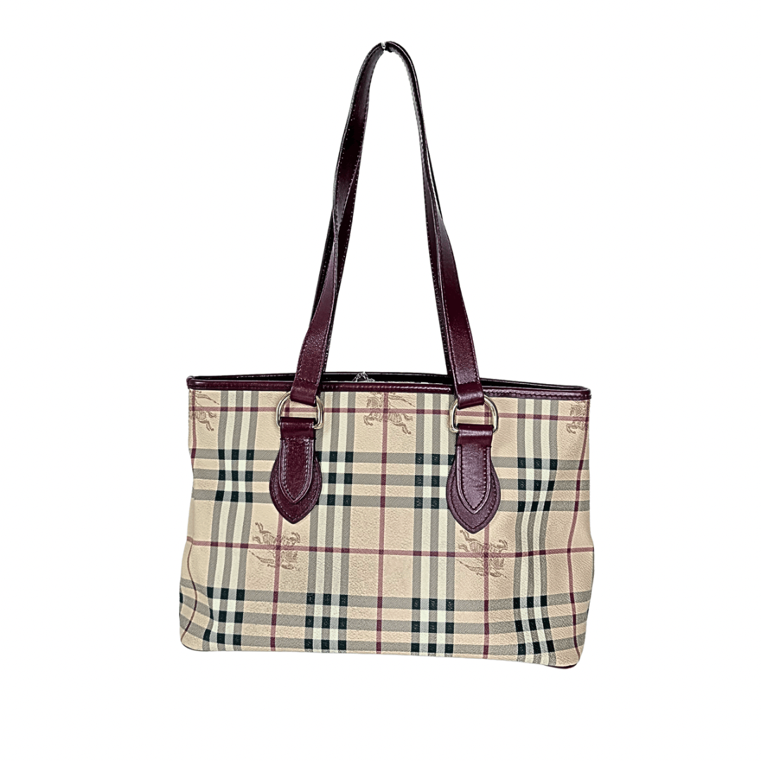 Burberry Red Haymarket Regent Tote