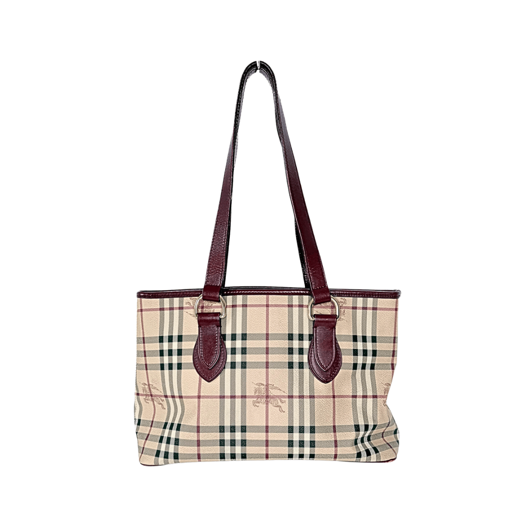 Burberry Red Haymarket Regent Tote