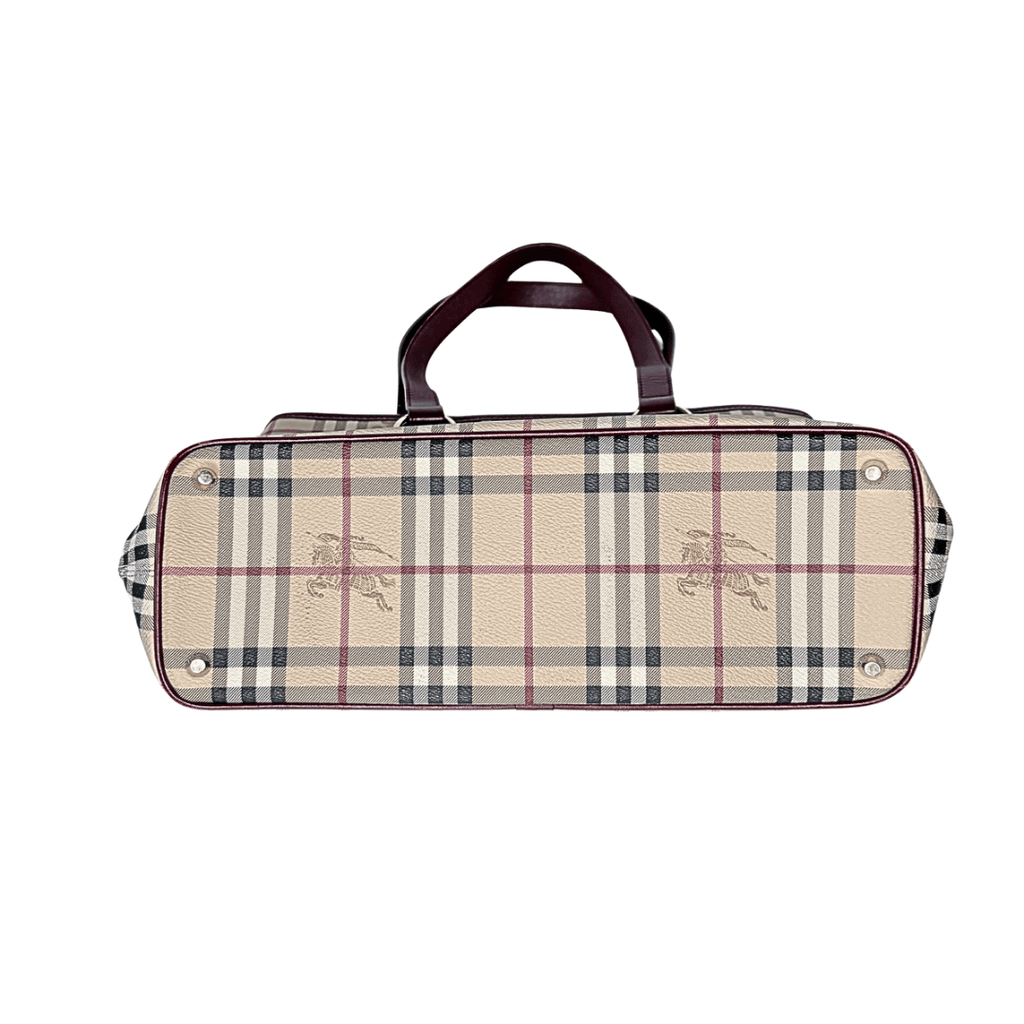 Burberry Red Haymarket Regent Tote