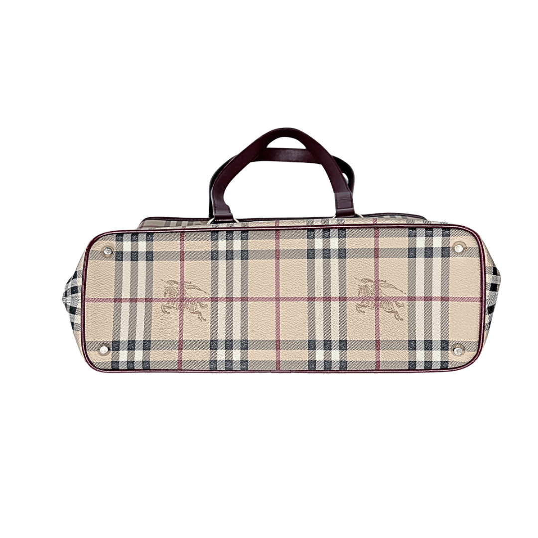 Burberry Red Haymarket Regent Tote
