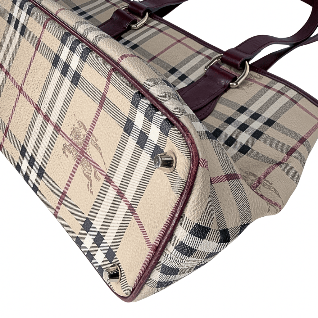 Burberry Red Haymarket Regent Tote