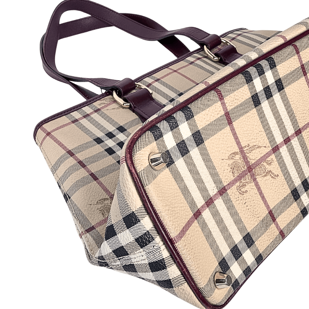 Burberry Red Haymarket Regent Tote