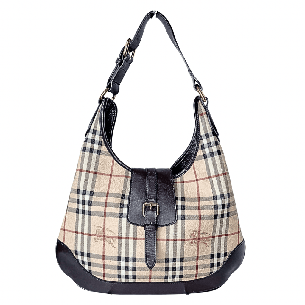 Burberry Haymarket Hobo Bag