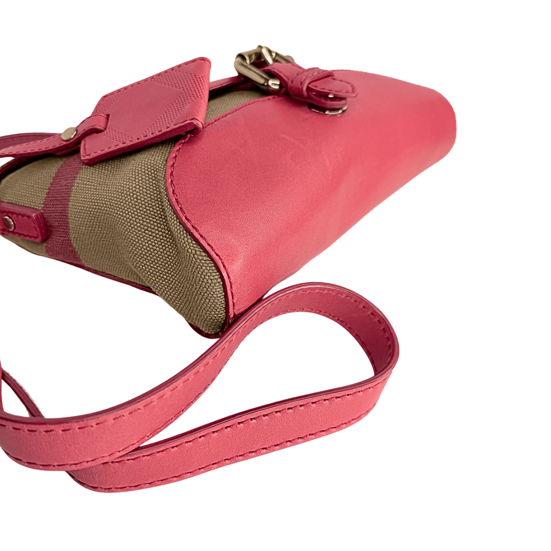 Burberry House Check Henham Leather Crossbody