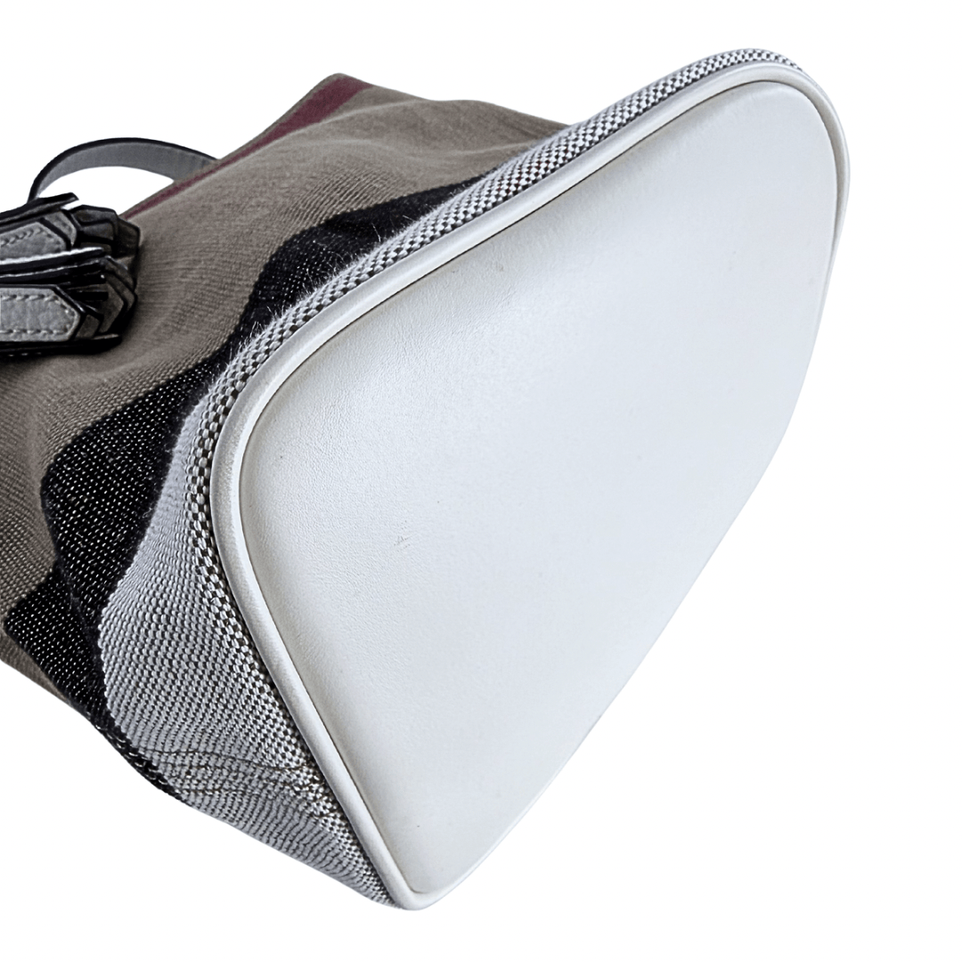 Burberry Mini Mega Check Ashby Bucket Bag