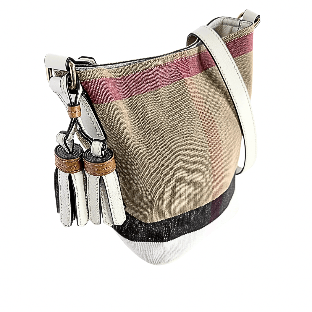 Burberry Mini Mega Check Ashby Bucket Bag