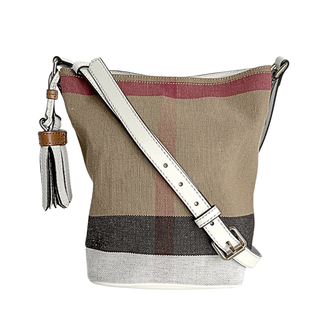 Burberry Mini Mega Check Ashby Bucket Bag