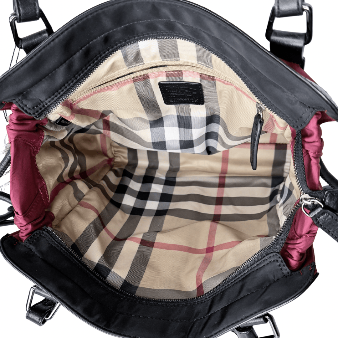 Burberry Red Nylon Buckleigh Tote