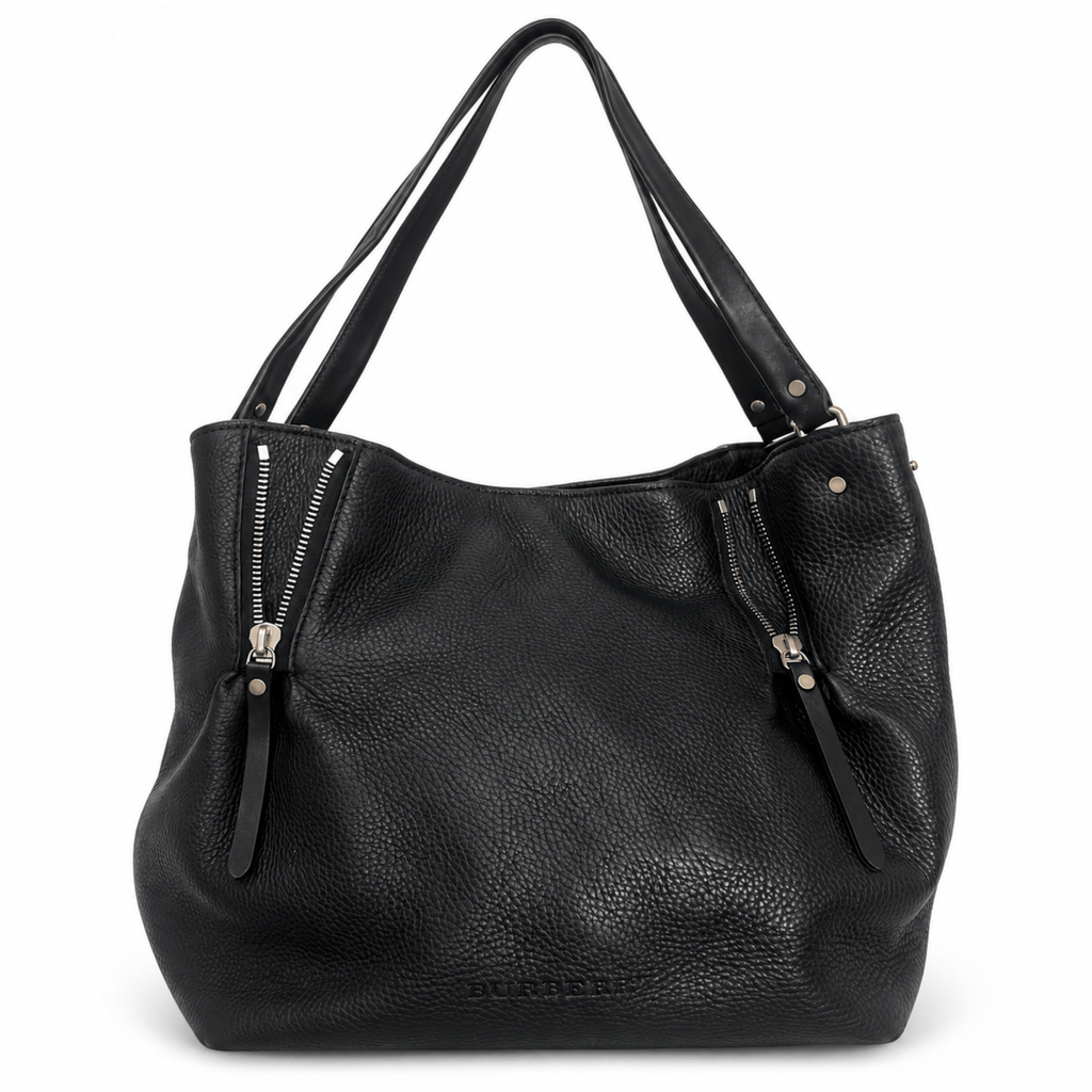 Burberry Maidstone Leather Hobo Bucket Bag
