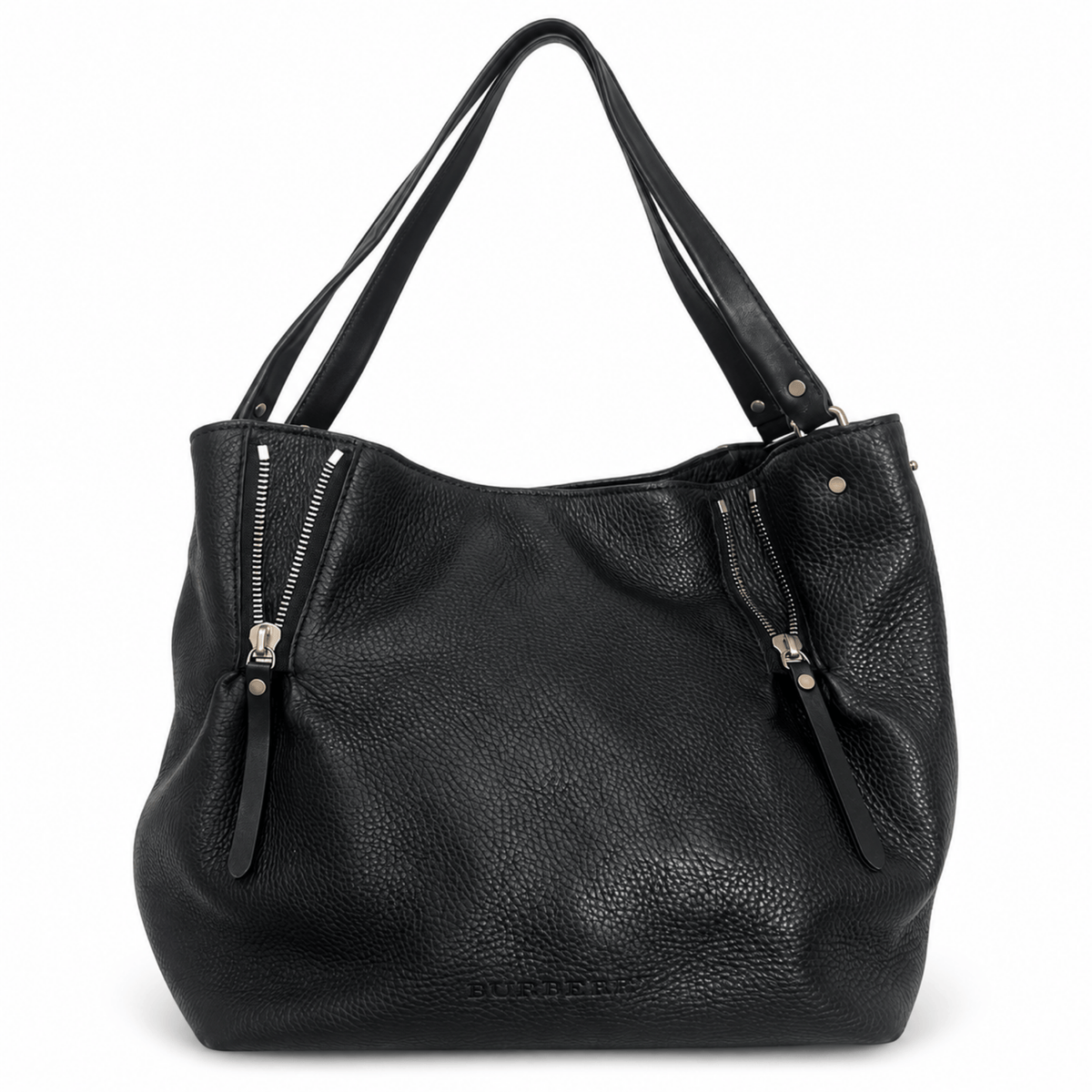 Burberry Maidstone Leather Hobo Bucket Bag