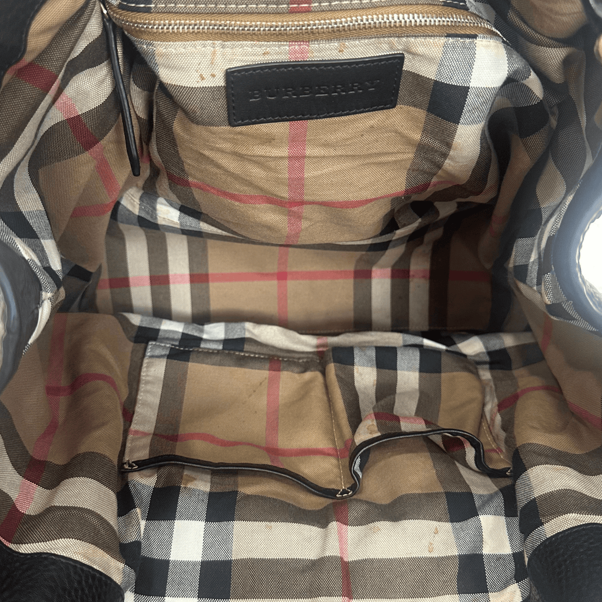Burberry Maidstone Leather Hobo Bucket Bag