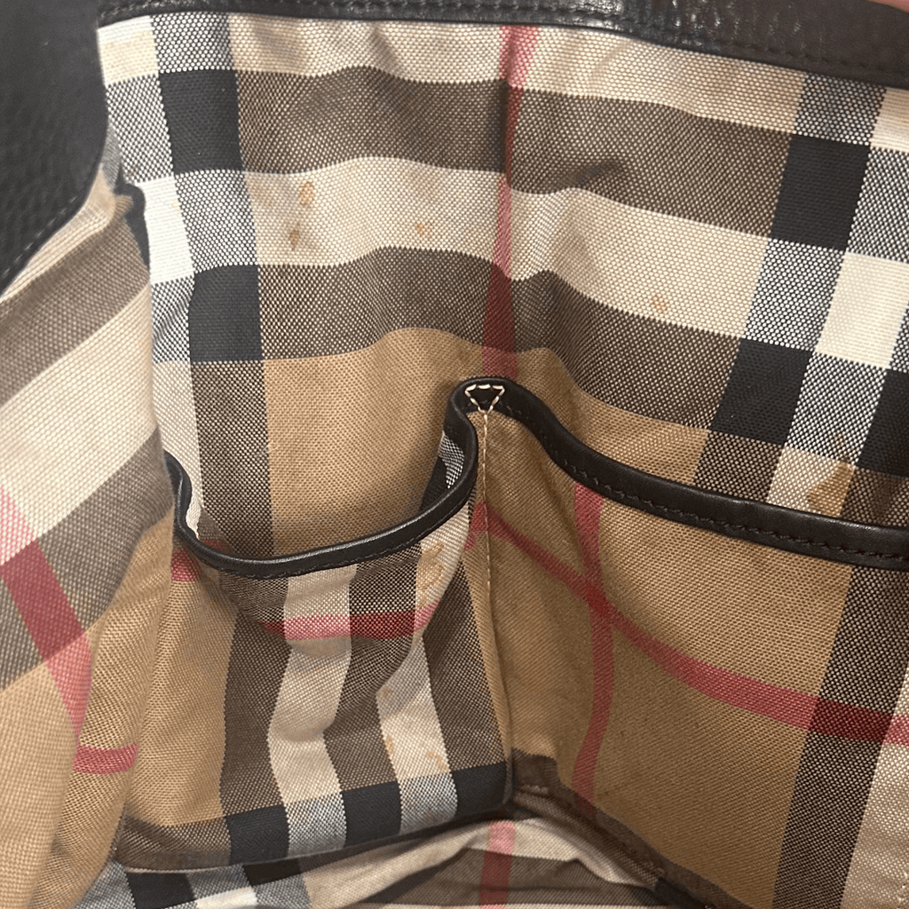 Burberry Maidstone Leather Hobo Bucket Bag