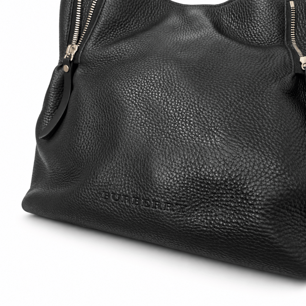 Burberry Maidstone Leather Hobo Bucket Bag