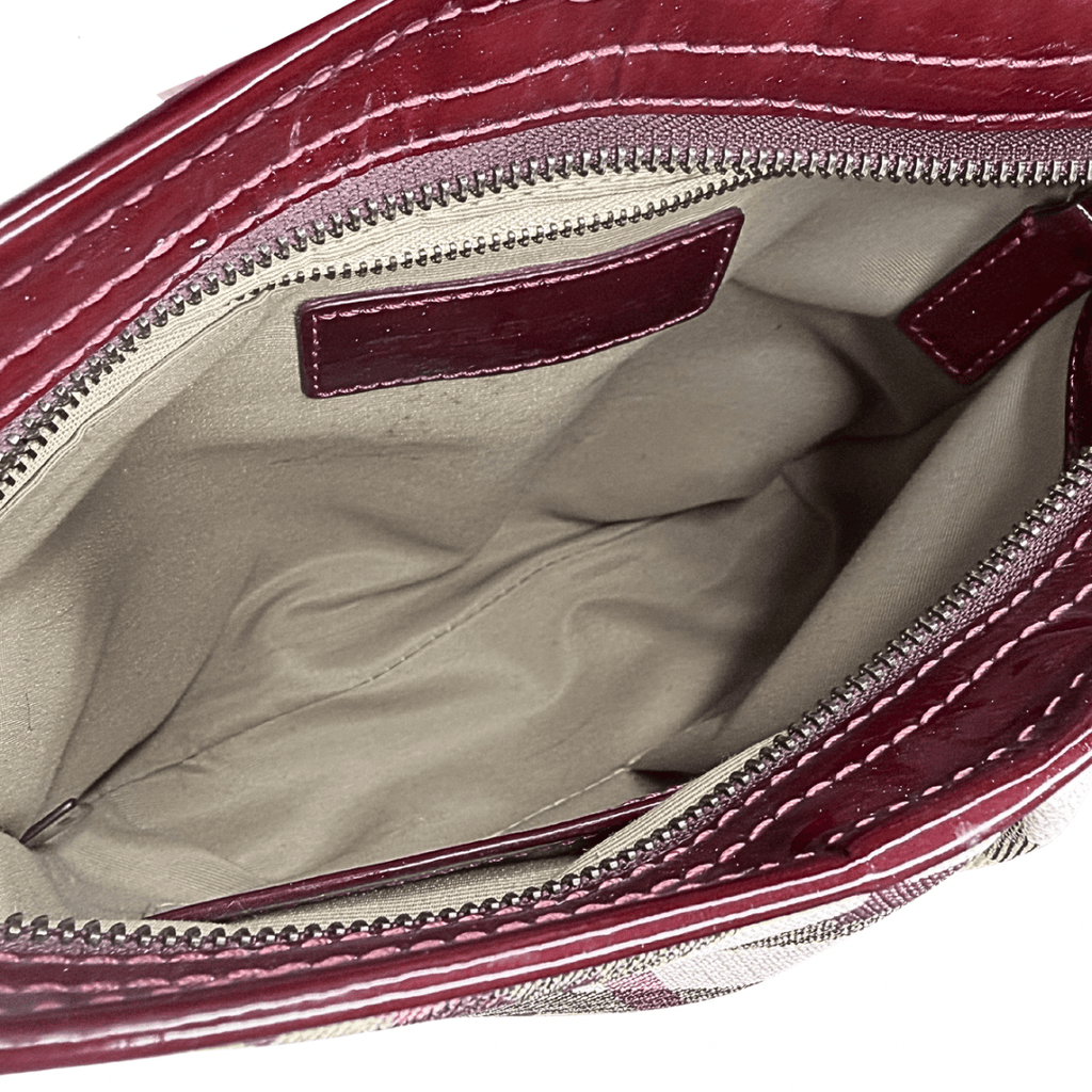 Burberry Patent Supernova Check Stars Small Julia Crossbody Bag