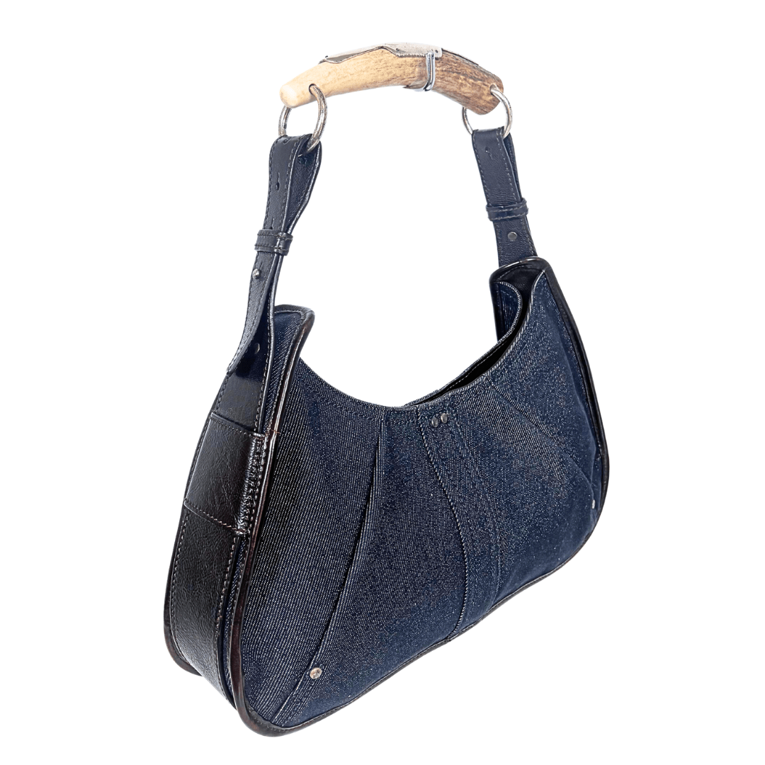 Saint Laurent Blue Denim Mombasa Shoulder Bag