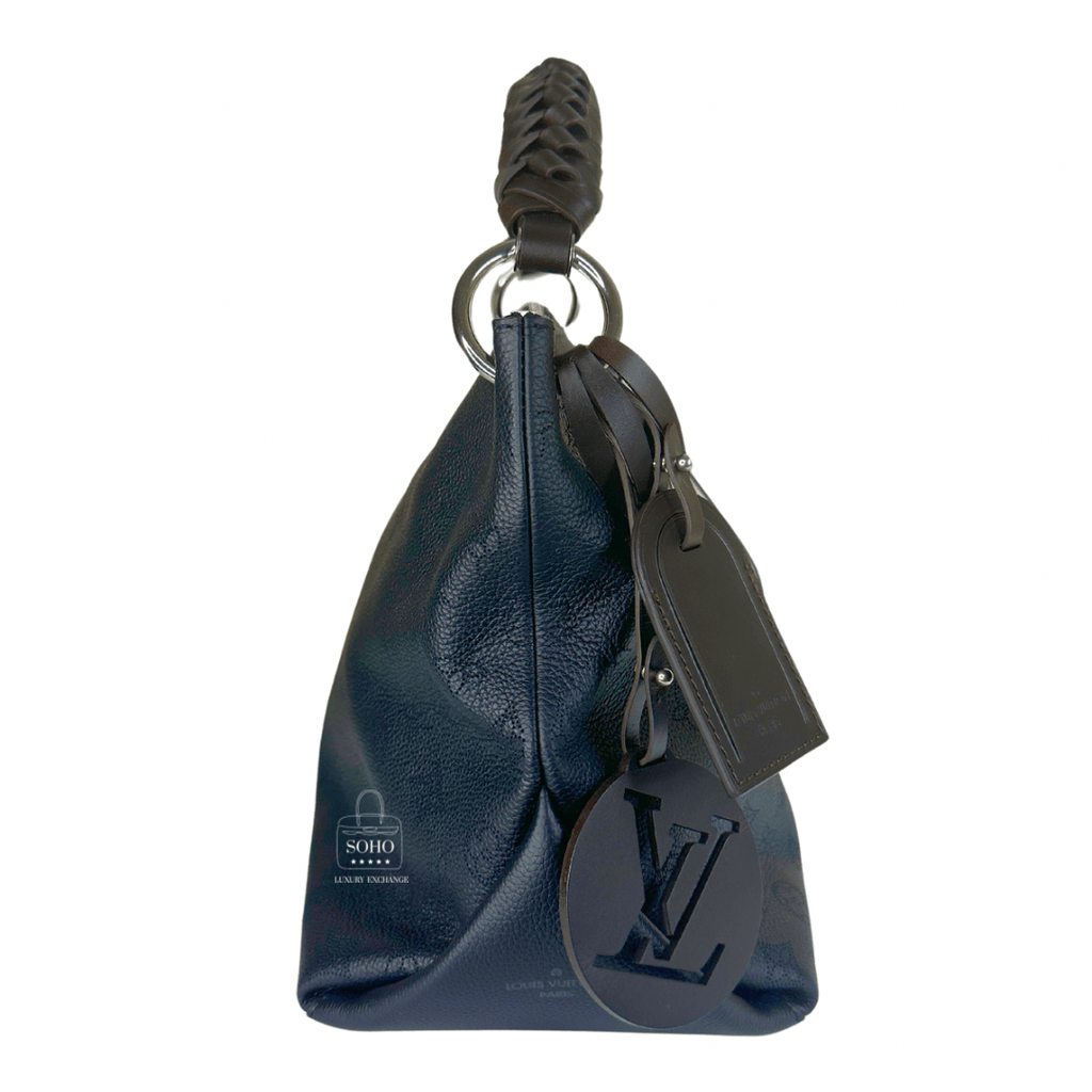 Louis Vuitton Black Mahina Beaubourg MM Hobo Bag