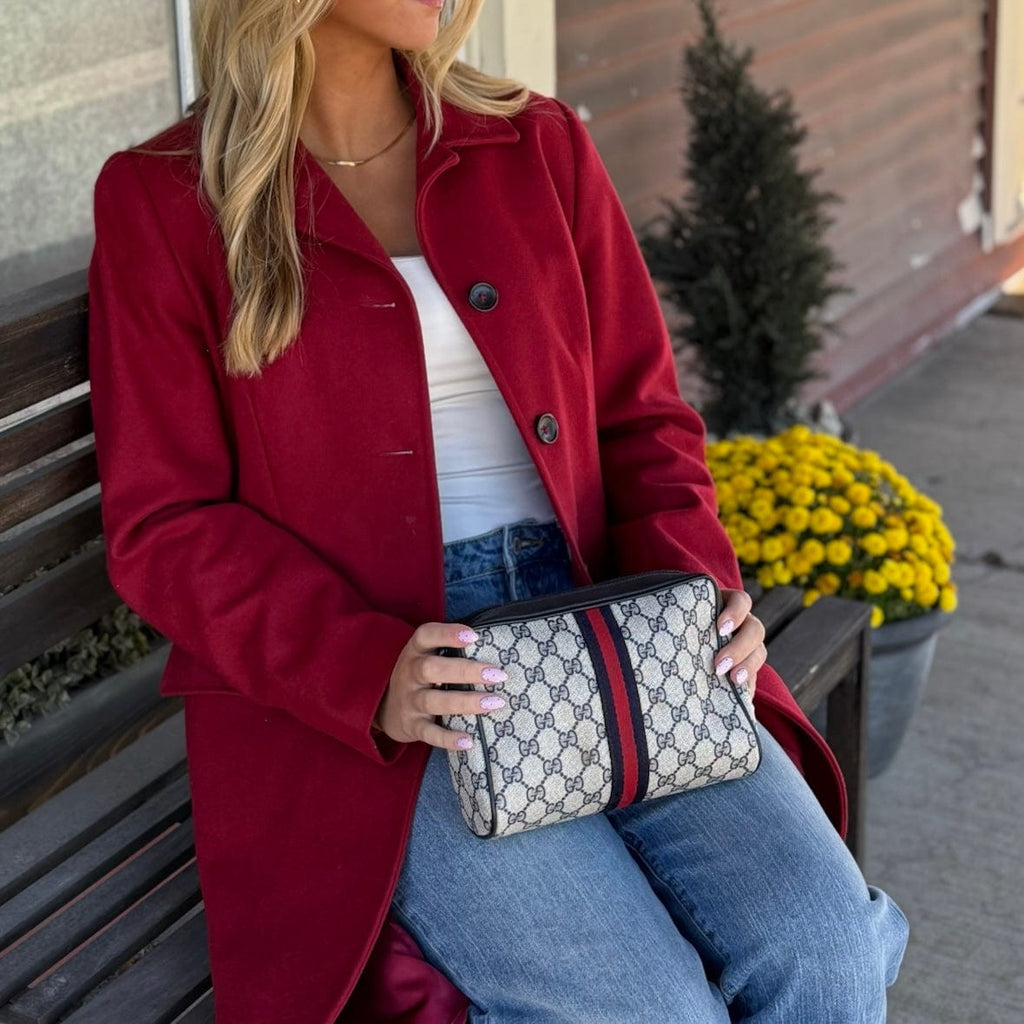 Gucci GG Supreme Web Cosmetic Case