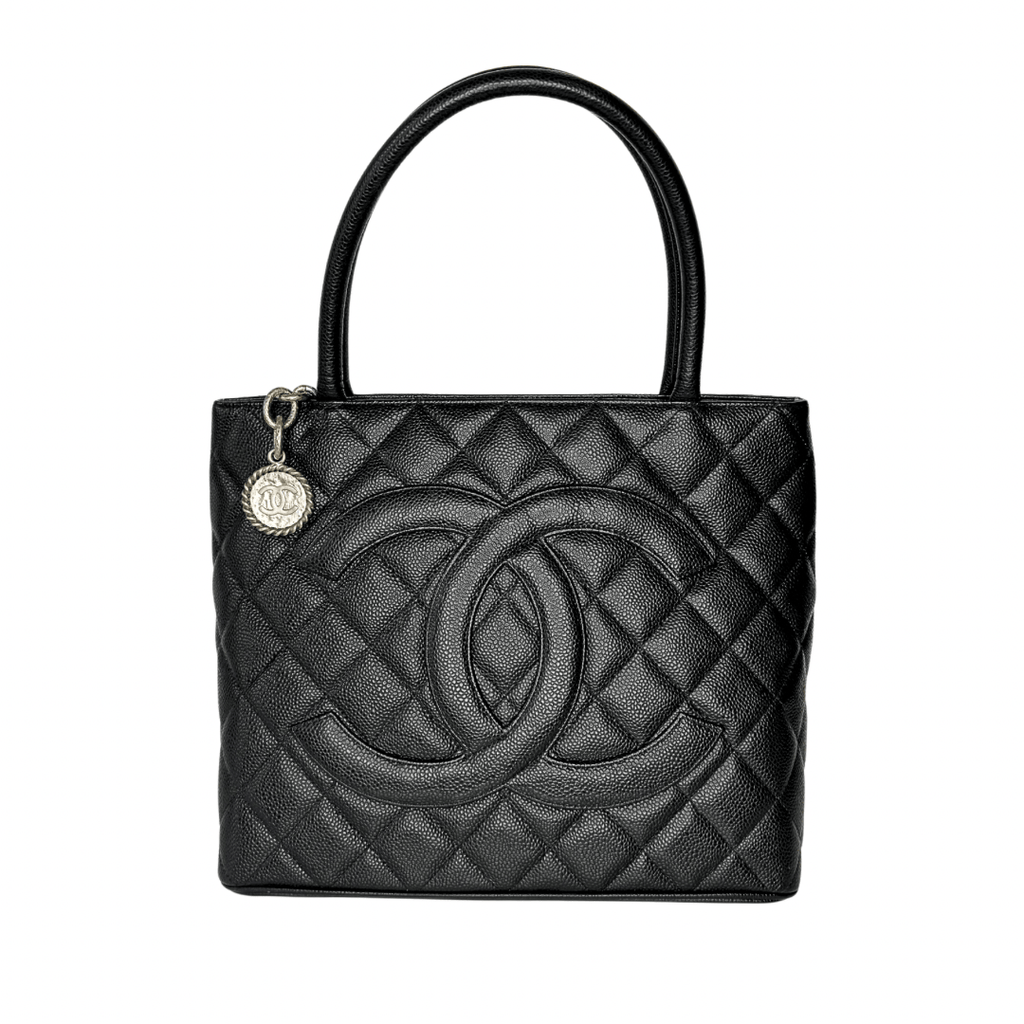 Chanel Quilted Caviar Medallion Shopper Tote
