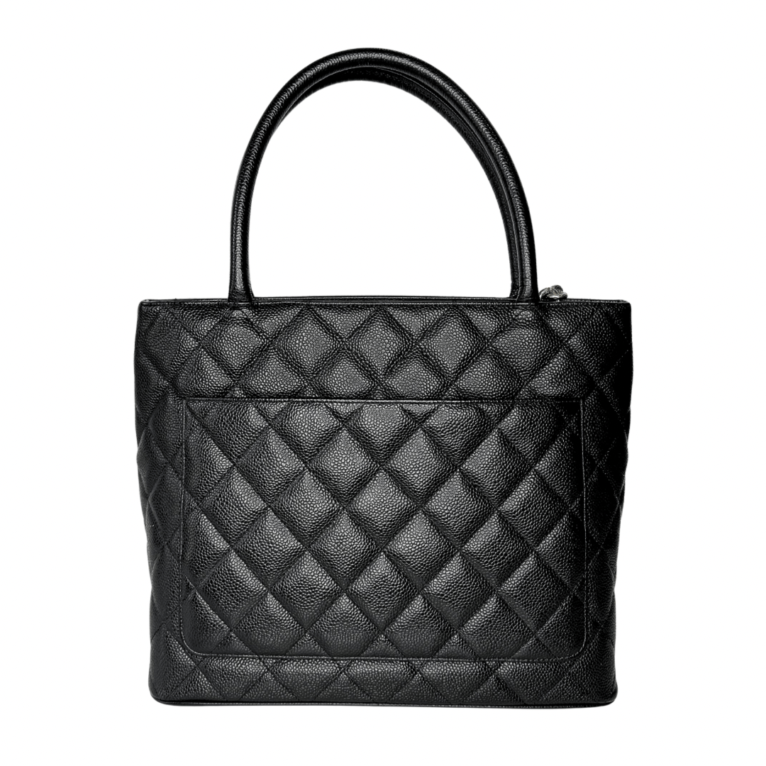 Chanel Quilted Caviar Medallion Shopper Tote
